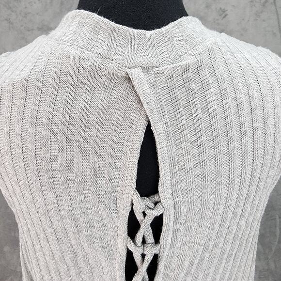 NWT Taylor & Sage Womens XL Sleeveless Ribbed Knit Pullover Top Gray Boho Shirt - Picture 9 of 13